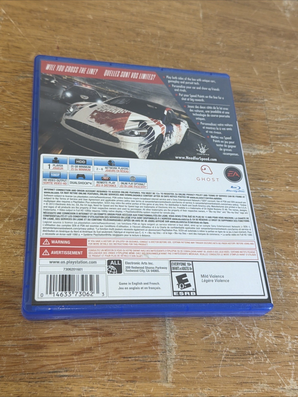 Need for Speed: Rivals Game (Sony PlayStation 4, 2014)