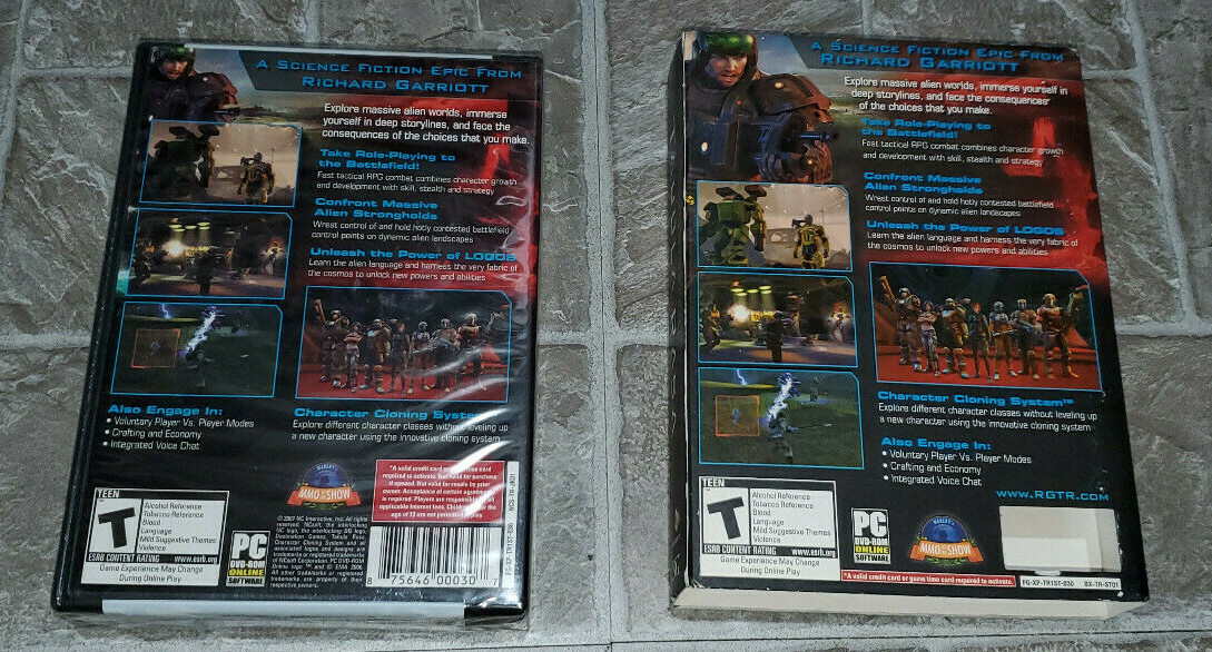 Tabula Rasa – Richard Garriott’s PC Game NEW SEALED circa 2007