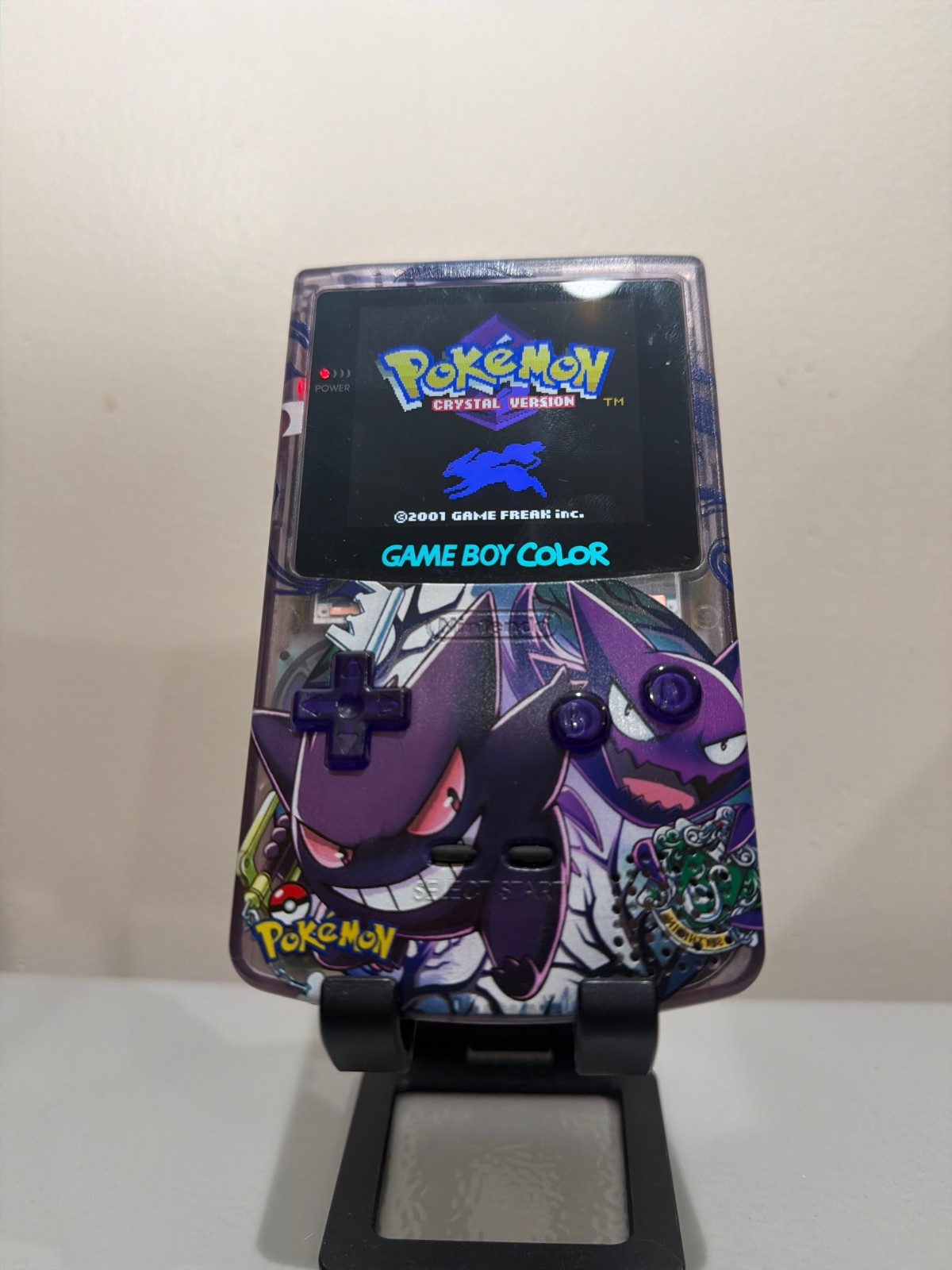 Custom Gengar USB C Rechargeable Nintendo Gameboy Color with Backlit IPS Screen
