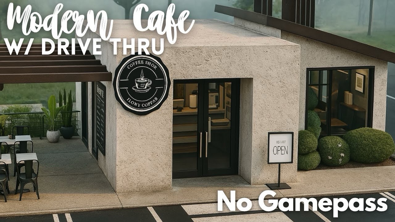 NO GAMEPASS MODERN CAFE BLOXBURG.CHECK DESCRIP.FAST BUILDER FOR AFFORDABLE PRICE