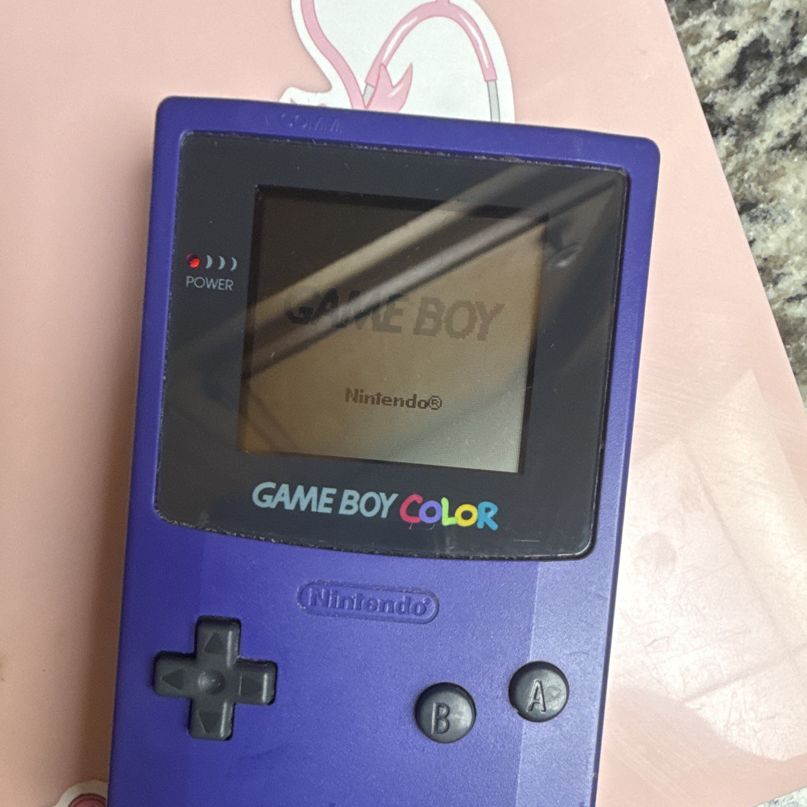 Nintendo Game Boy Color Purple Handheld Console CGB-001 Color Screen NTSC-U/C