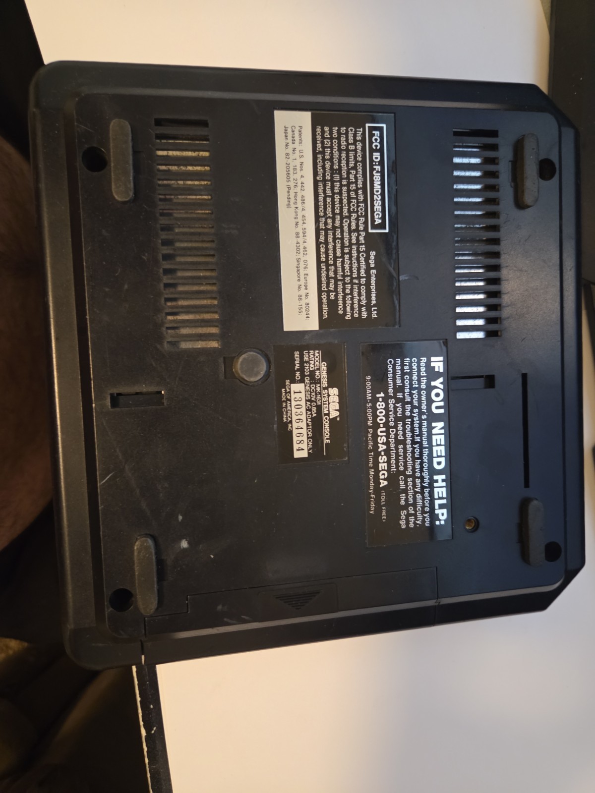 Sega Genesis Console Gaming System Only Black MK-1631