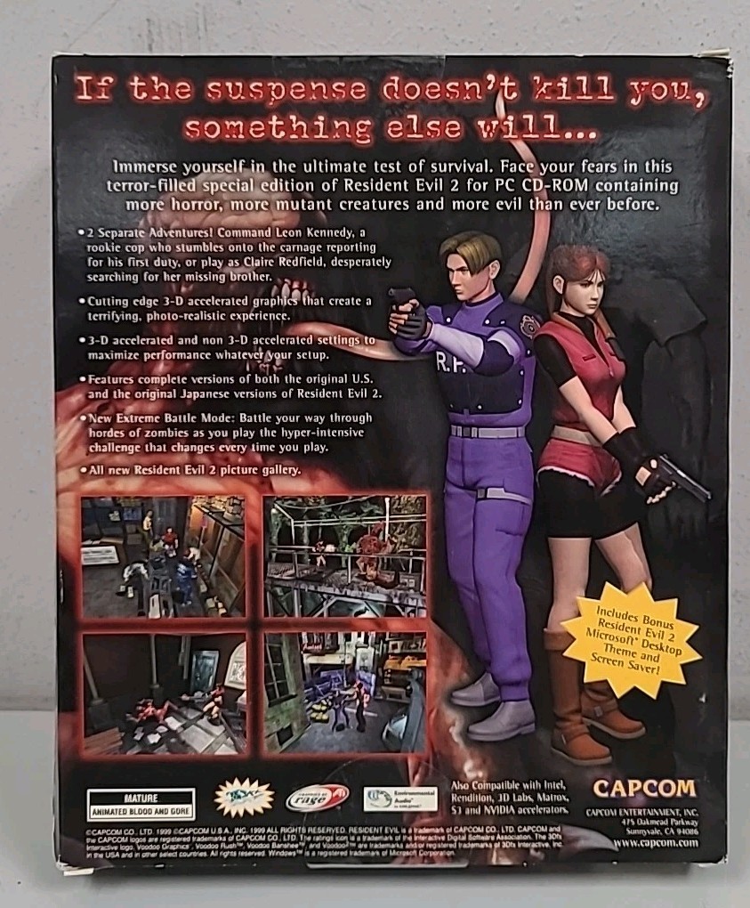 Resident Evil 2: Platinum BIG BOX PC CD-ROM Game 1999 NEW! – RARE READ PLS