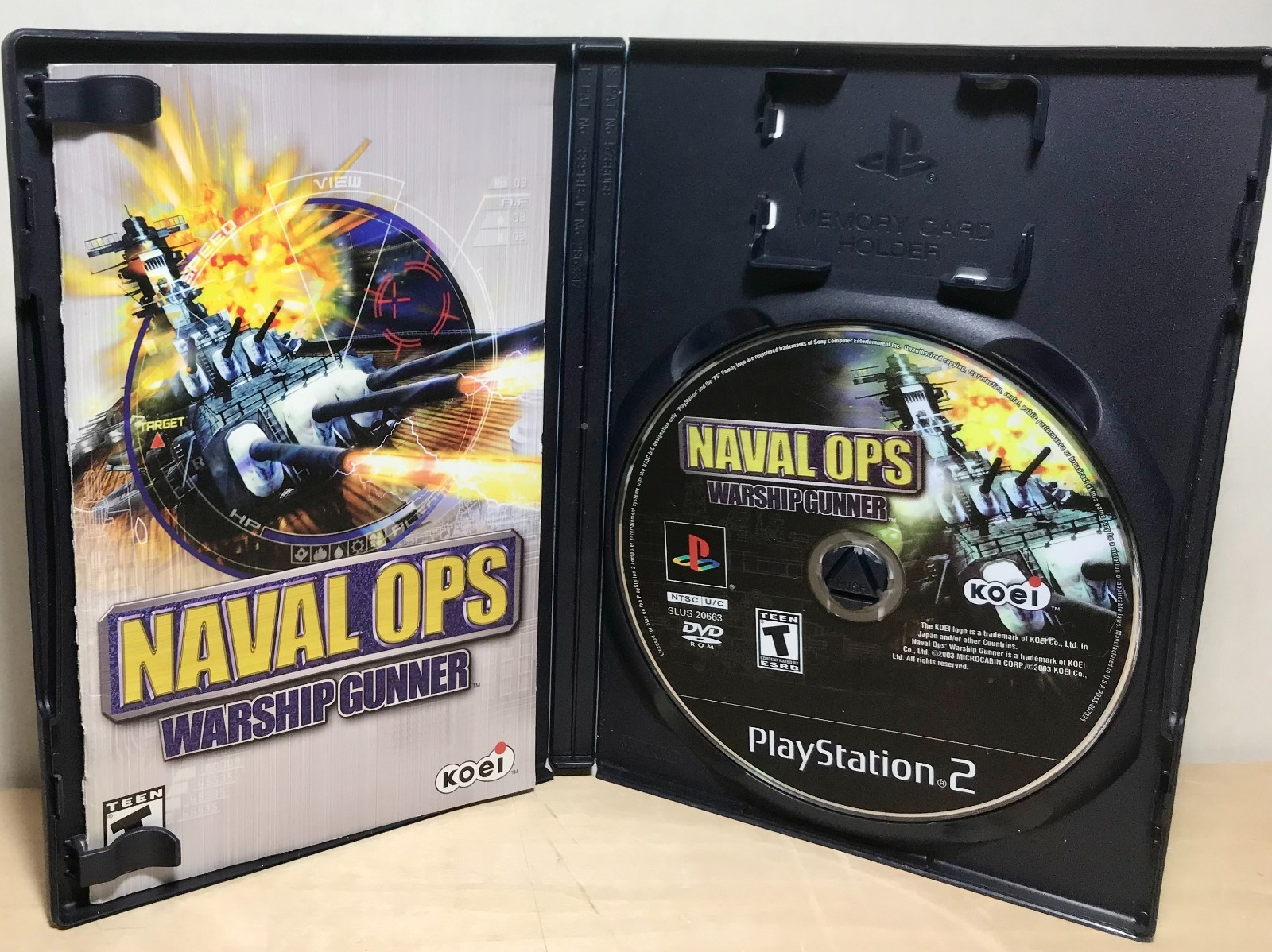 Naval Ops Warship Gunner PS2 PlayStation 2 Complete CIB Tested Working Koei
