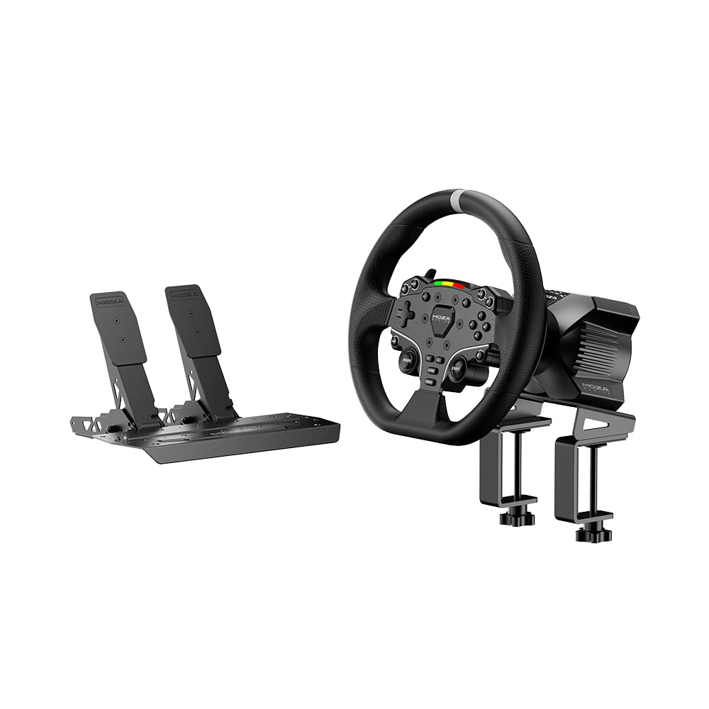 R3 Racing Simulator 4PCS Wheel & Pedals Bundle for PC: R3 Direct Drive Base, ES