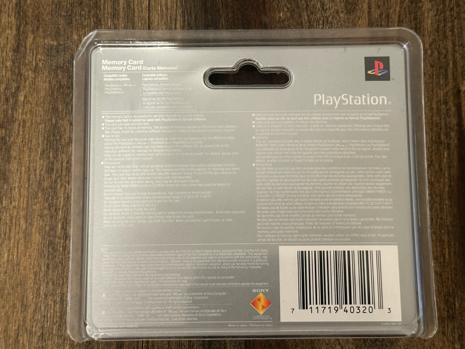 Official OEM Sony Playstation 1 PS1 Light Gray Memory Card Brand New Sealed