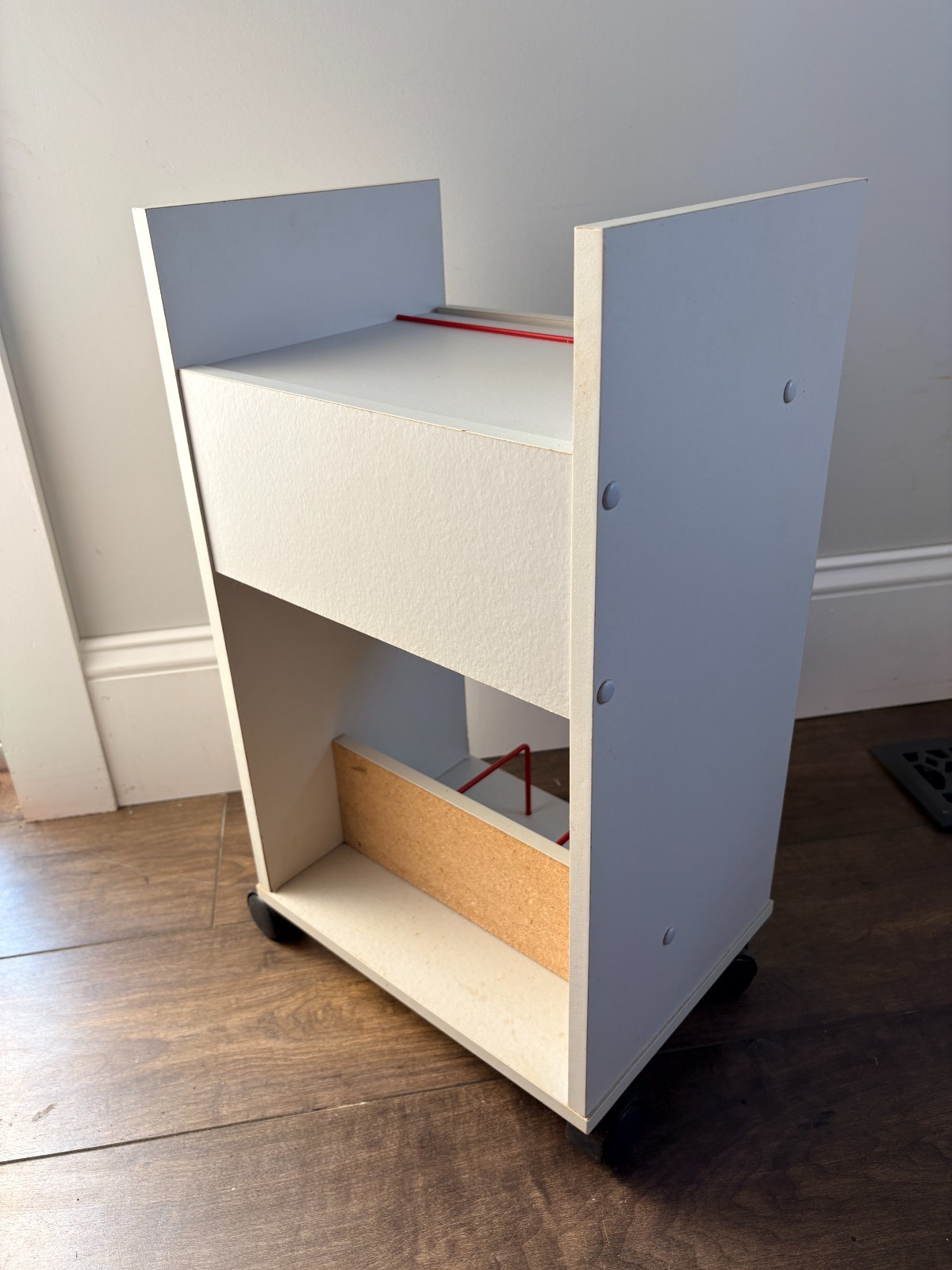 Vintage 1989 Nintendo Mario Video Game Rolling Storage Cart Cabinet
