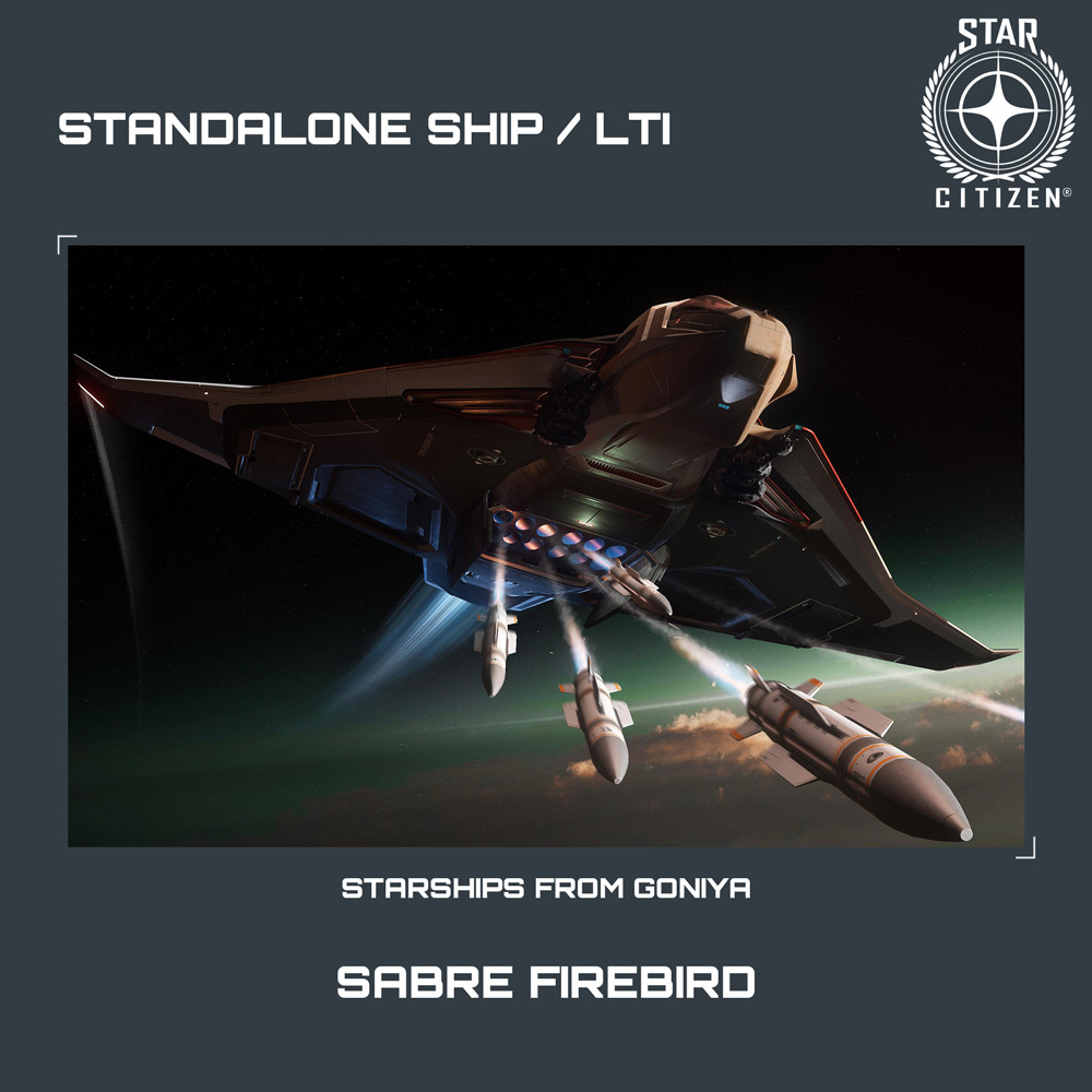 STAR CITIZEN – AEGIS SABRE FIREBIRD – LTI – CCU’d – (Lifetime Insurance)