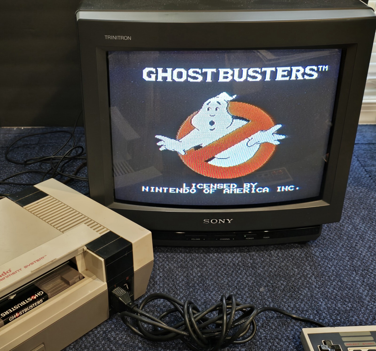 Nintendo Entertainment System NES Console NES-001 | 2 Controllers Pwr & TV Wire