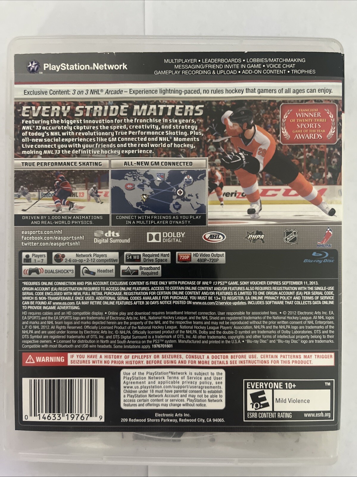NHL 13 PlayStation 3 PS3 CIB Complete – Pre-Owned Tested