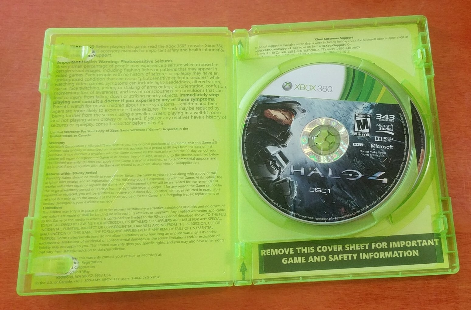Halo 4 Microsoft Xbox 360 Studios 343 Industries Havok Dolby Digital Mature