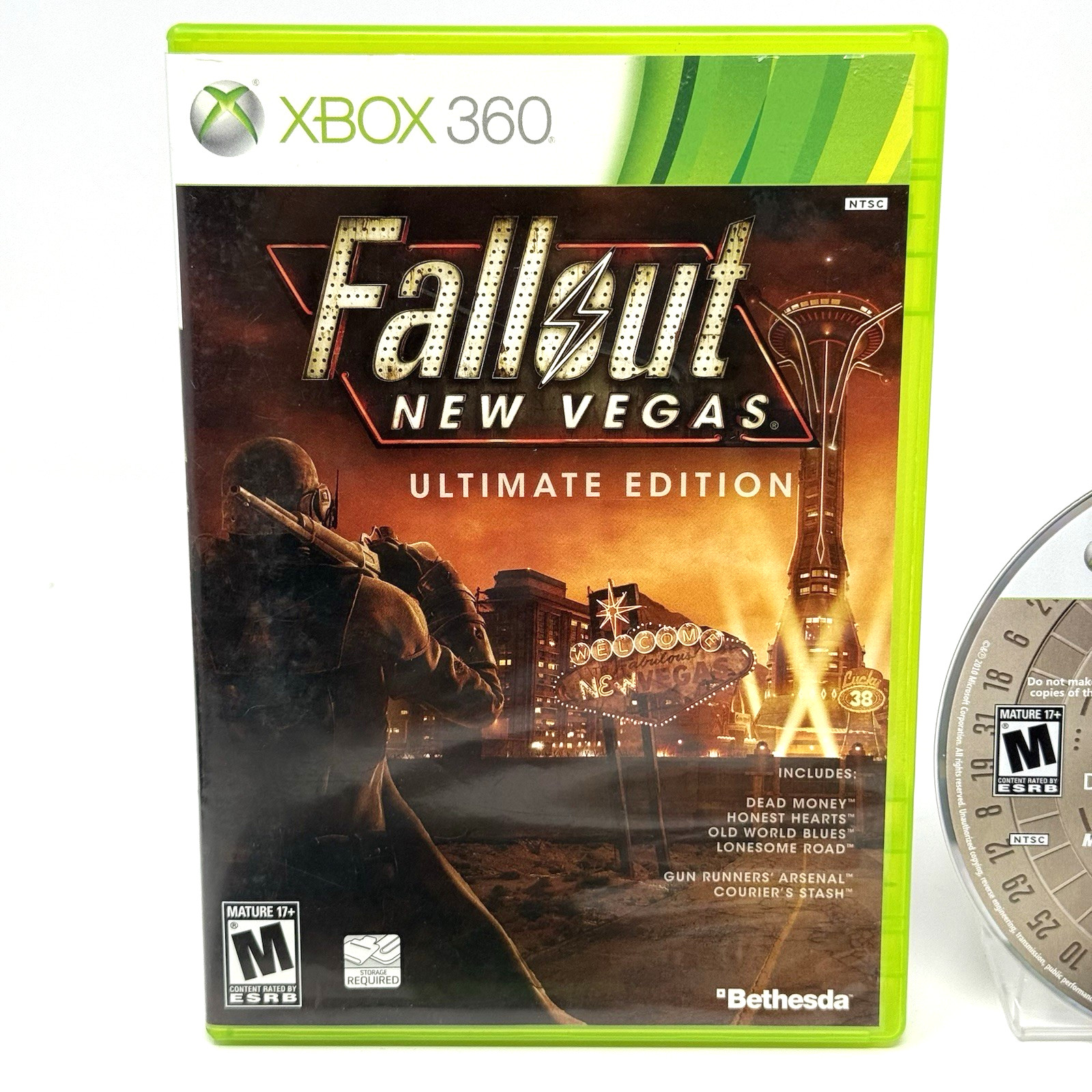 Fallout New Vegas Ultimate Edition Xbox 360 Complete CIB Tested 2 Disc Set