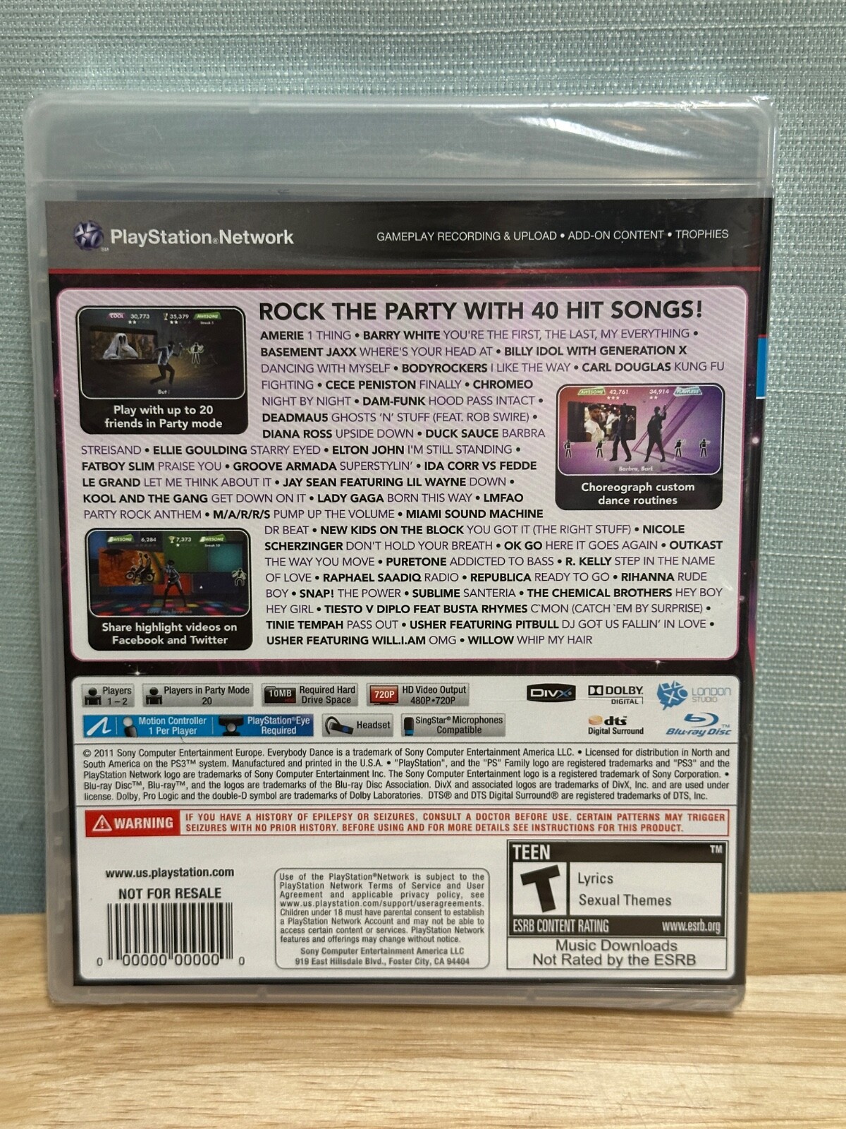 Everybody Dance PS3 Brand New Factory Sealed Playsta NEW Sealed
