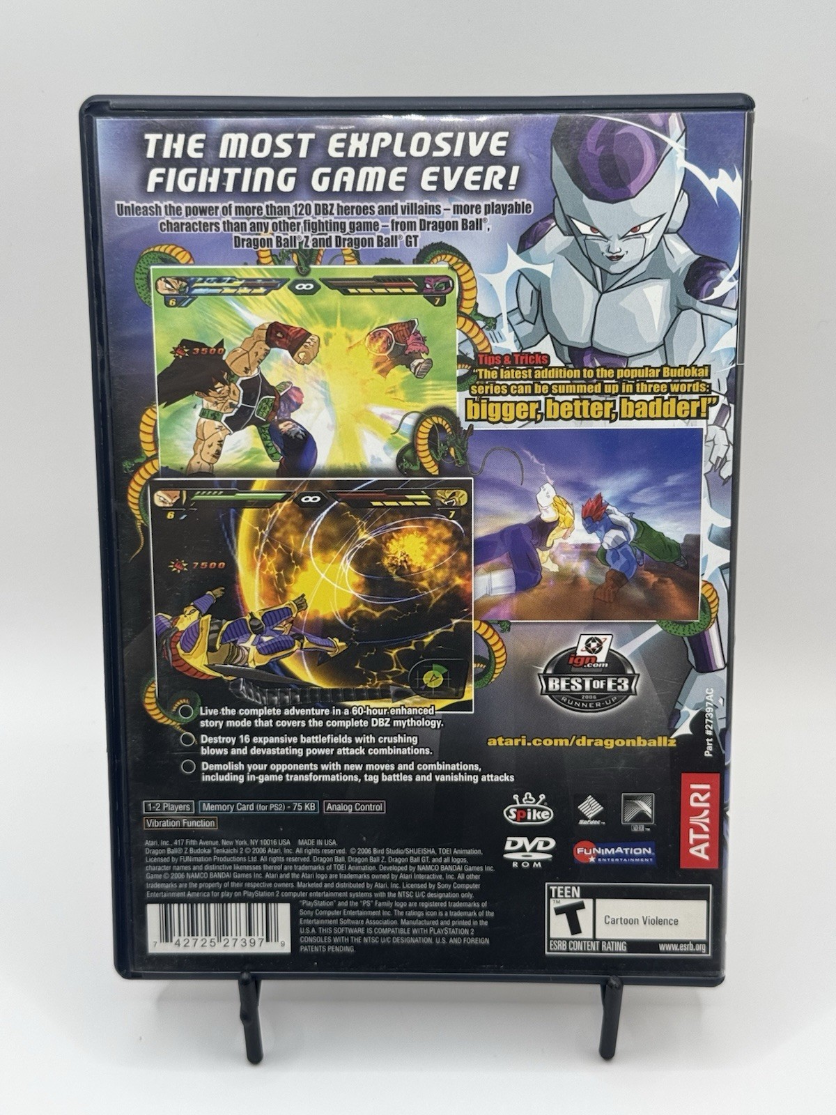 Dragon Ball Z : Budokai Tenkaichi 2 PS2 Black Label No Manual Sony PlayStation 2