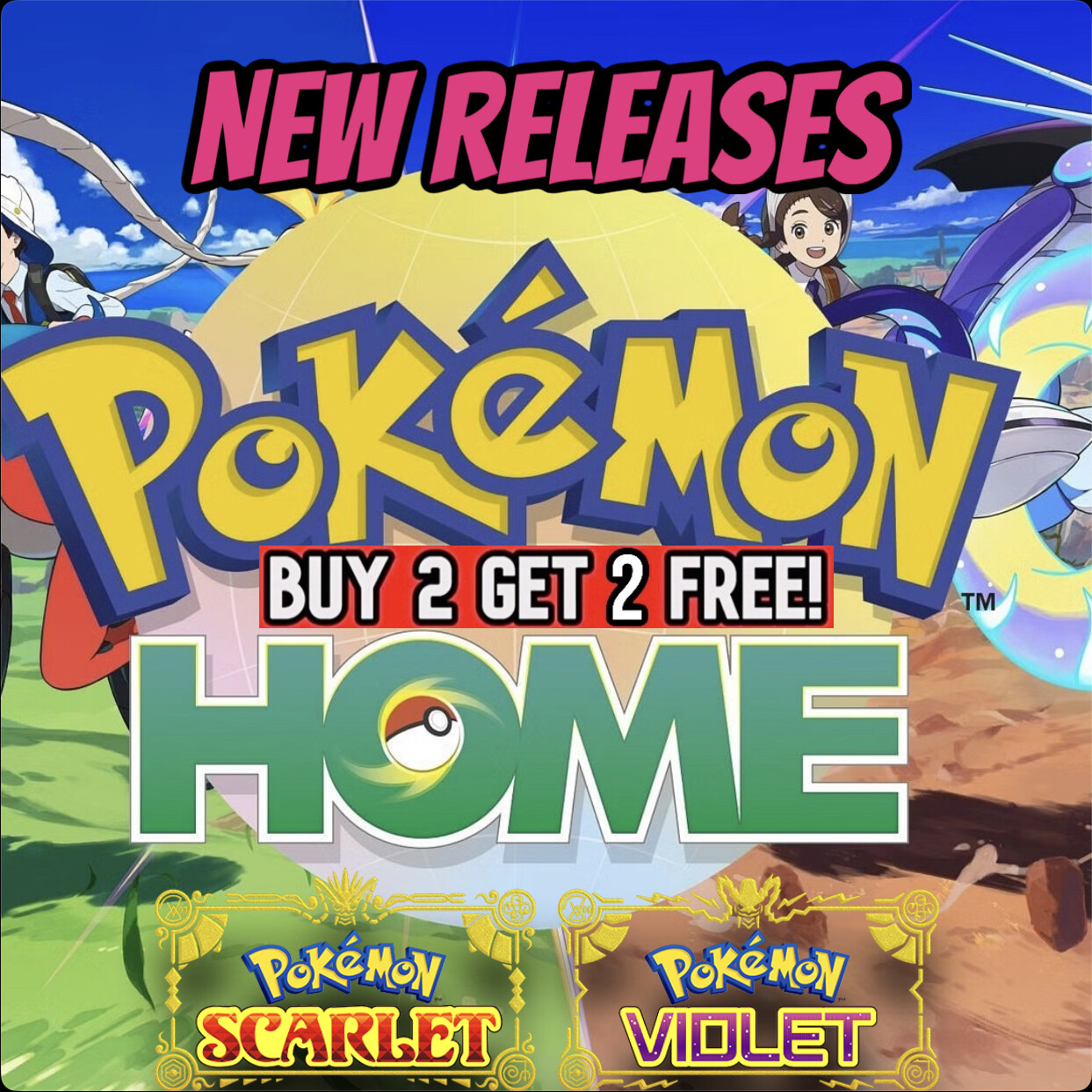 Pokémon Scarlet and Violet ⭐️ Pokémon Home ⭐️ BUY 2 GET 2 FREE 🌟Shiny🌟 & Non