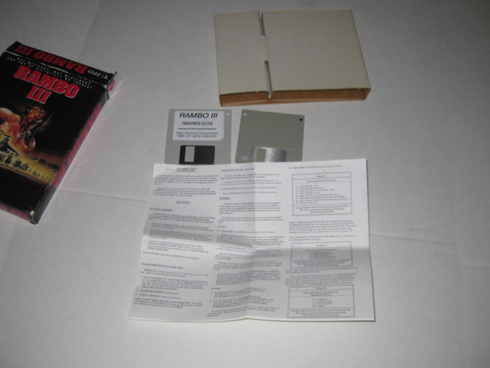 Rambo III (PC, IBM, DOS,1989) Rare Game
