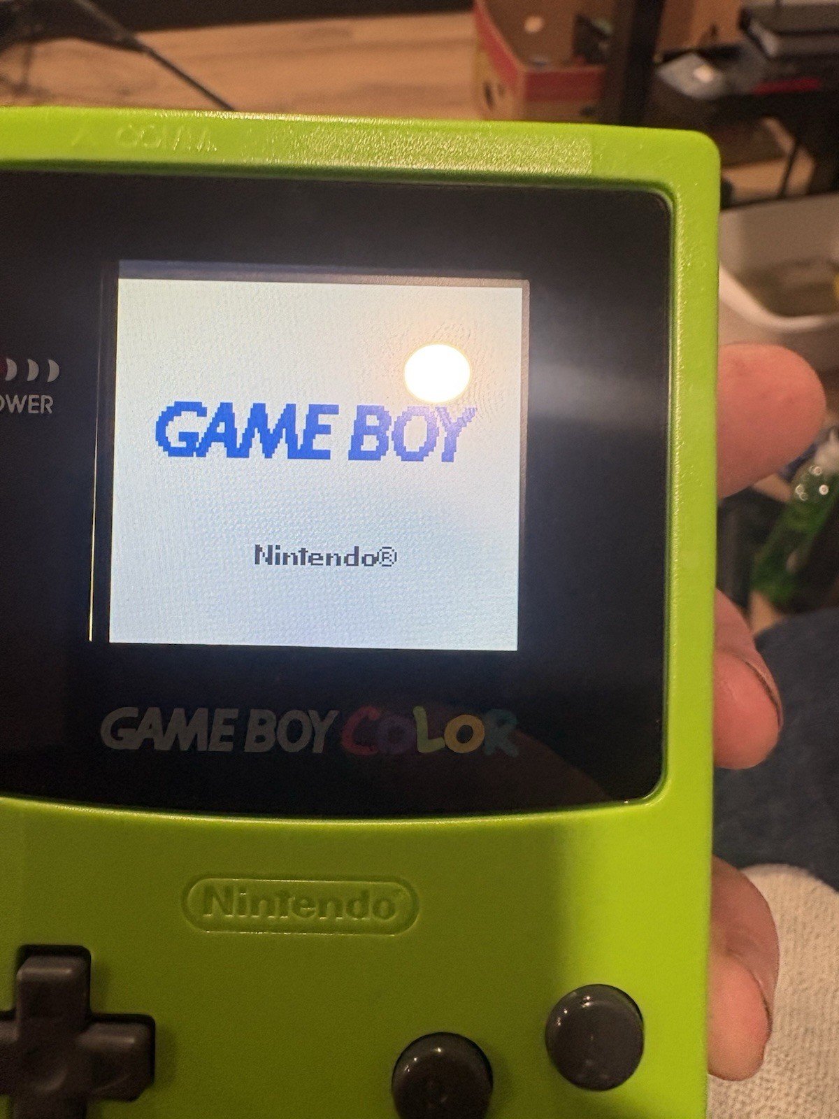 Nintendo Game Boy Color Green Handheld System CGB-001 w/ PulsePak Color InterAct