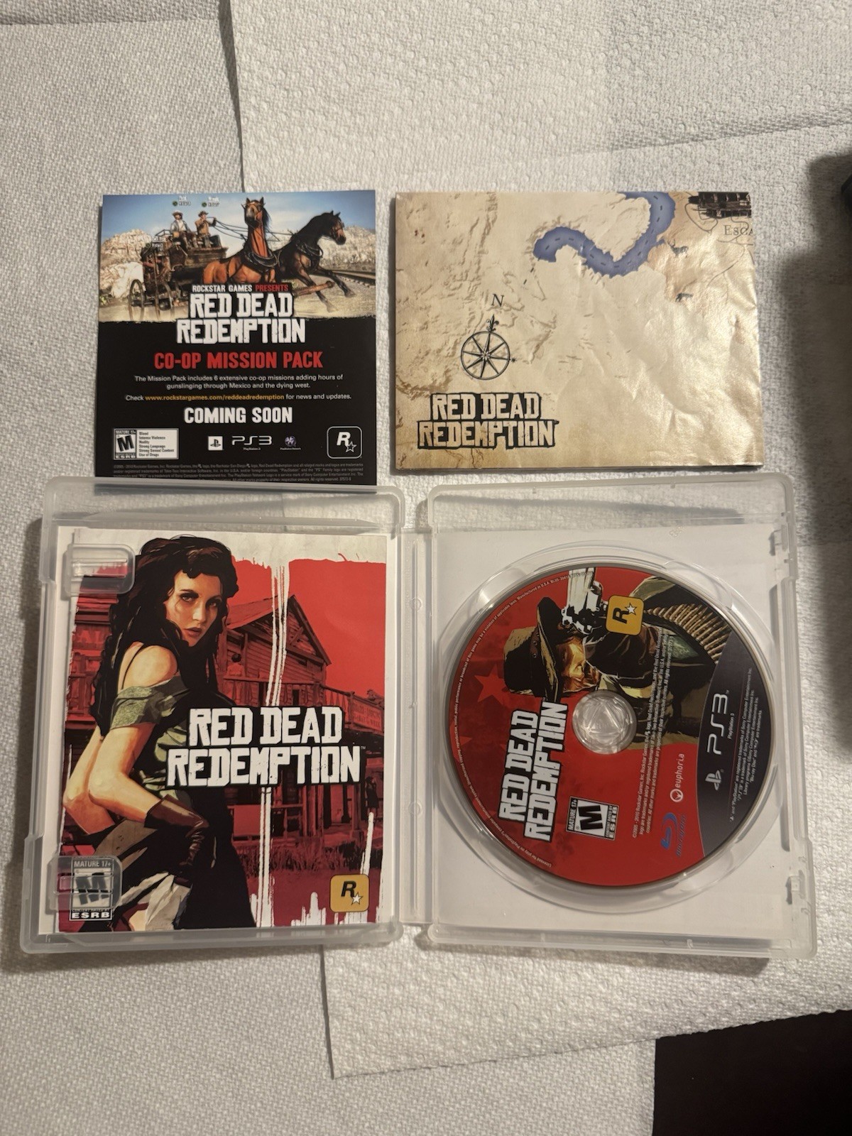 Red Dead Redemption PlayStation 3 Manual & Map Included (CIB) Tested
