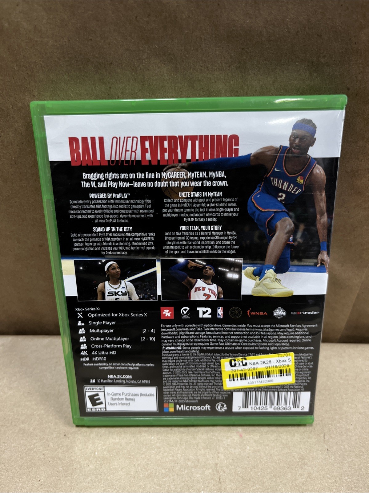 NBA 2K26 – Microsoft Xbox Series X (USED) SEE DESCRIPTION