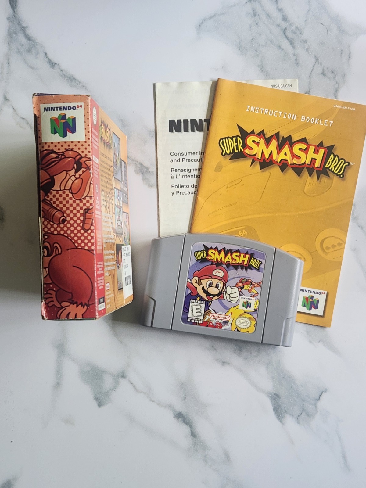 Super Smash Bros. CIB Complete. N64 Nintendo 64. Tested. Authentic. Very Good.
