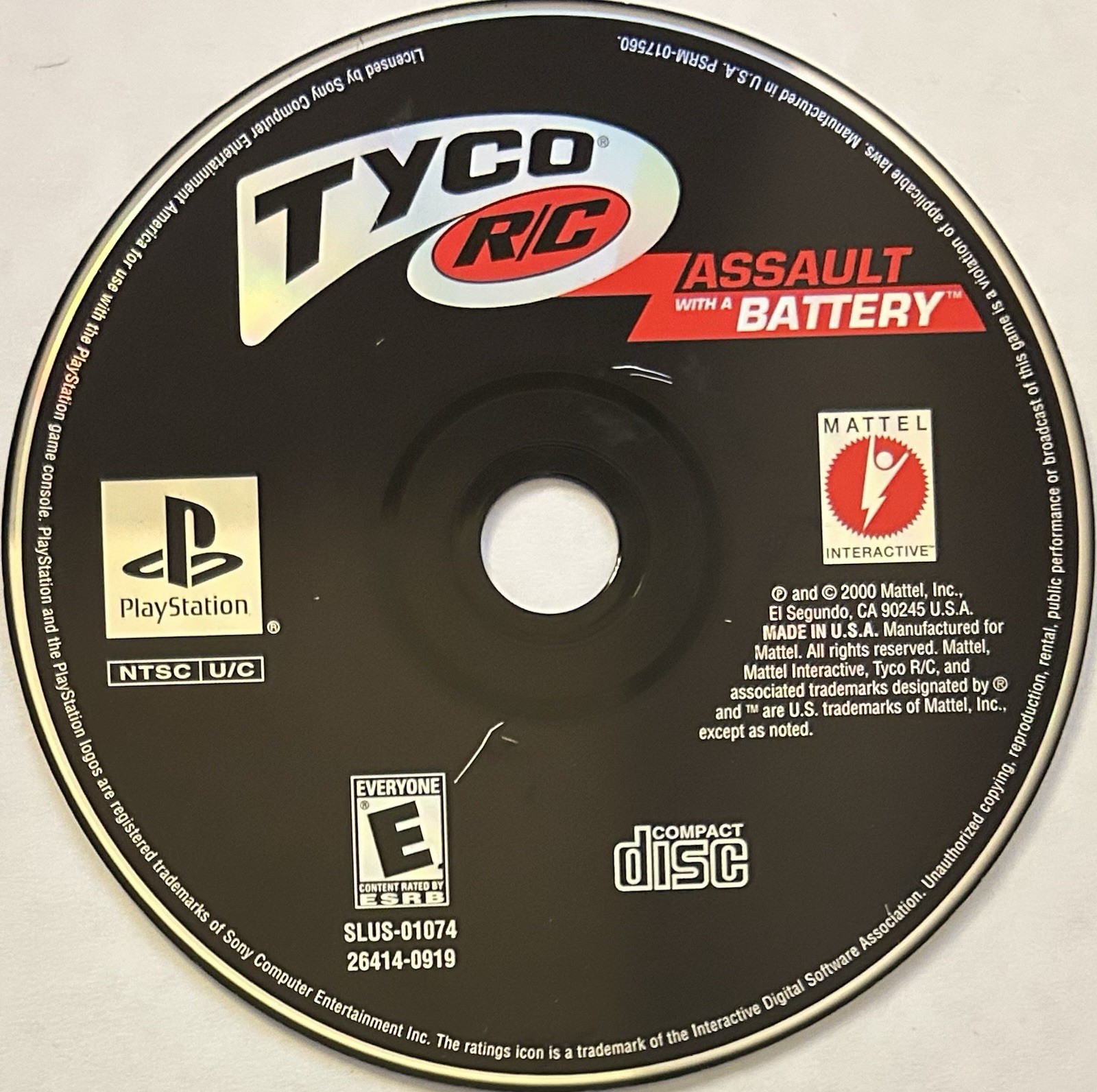 Tyco R/C: Assault With a Battery (Sony PS1) DISC ONLY | NO TRACKING | M1093