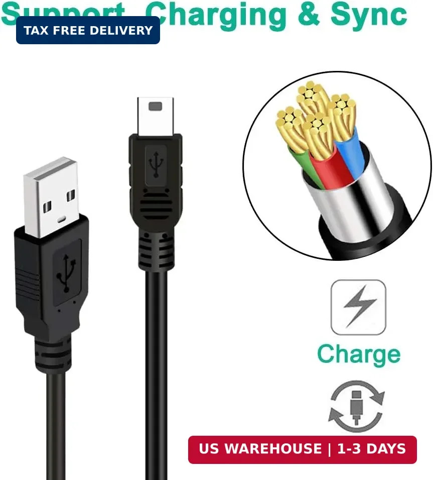 PS3 Charger Cable,10ft PS3 Controller Charging Cord,Mini USB Cable
