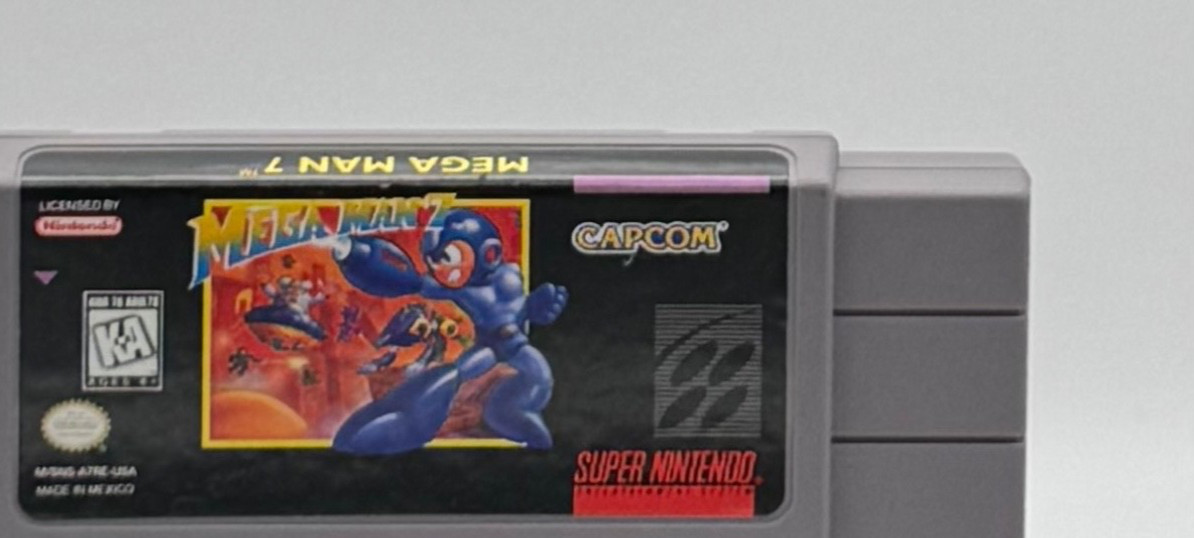 Super Nintendo SNES Mega Man 7, Game, Case, Instructions, Verified Working