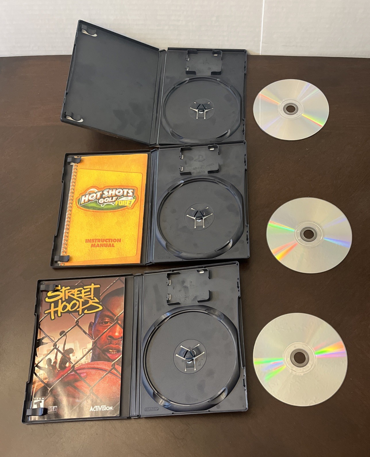 Lot of 3 Sony PlayStation 2 Sports Game WWE, Golf Fore Basketball Street Hoops