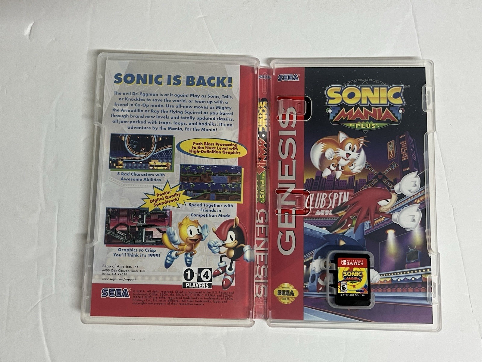 Sonic Mania Plus Nintendo Switch Video Game No Manual Multiplayers TESTED