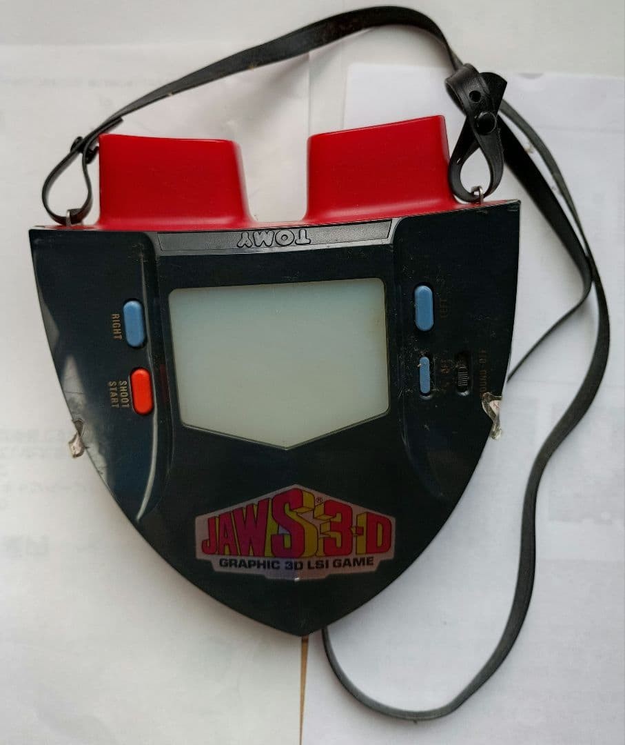 TOMY JAWS 3D Vintage Handheld LSI Game Tested Working Japan
