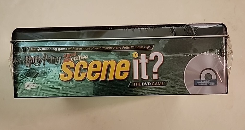 DELUXE Harry Potter Scene It 2nd Edition DVD Game Tin SEALED! +4 Exclusive Cards