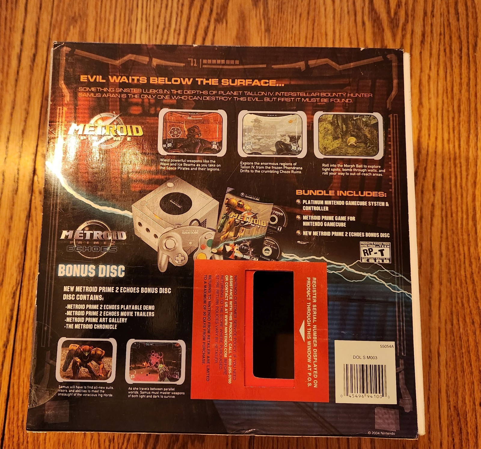 Nintendo GameCube Platinum Metroid Prime Bundle with Box and Manuals