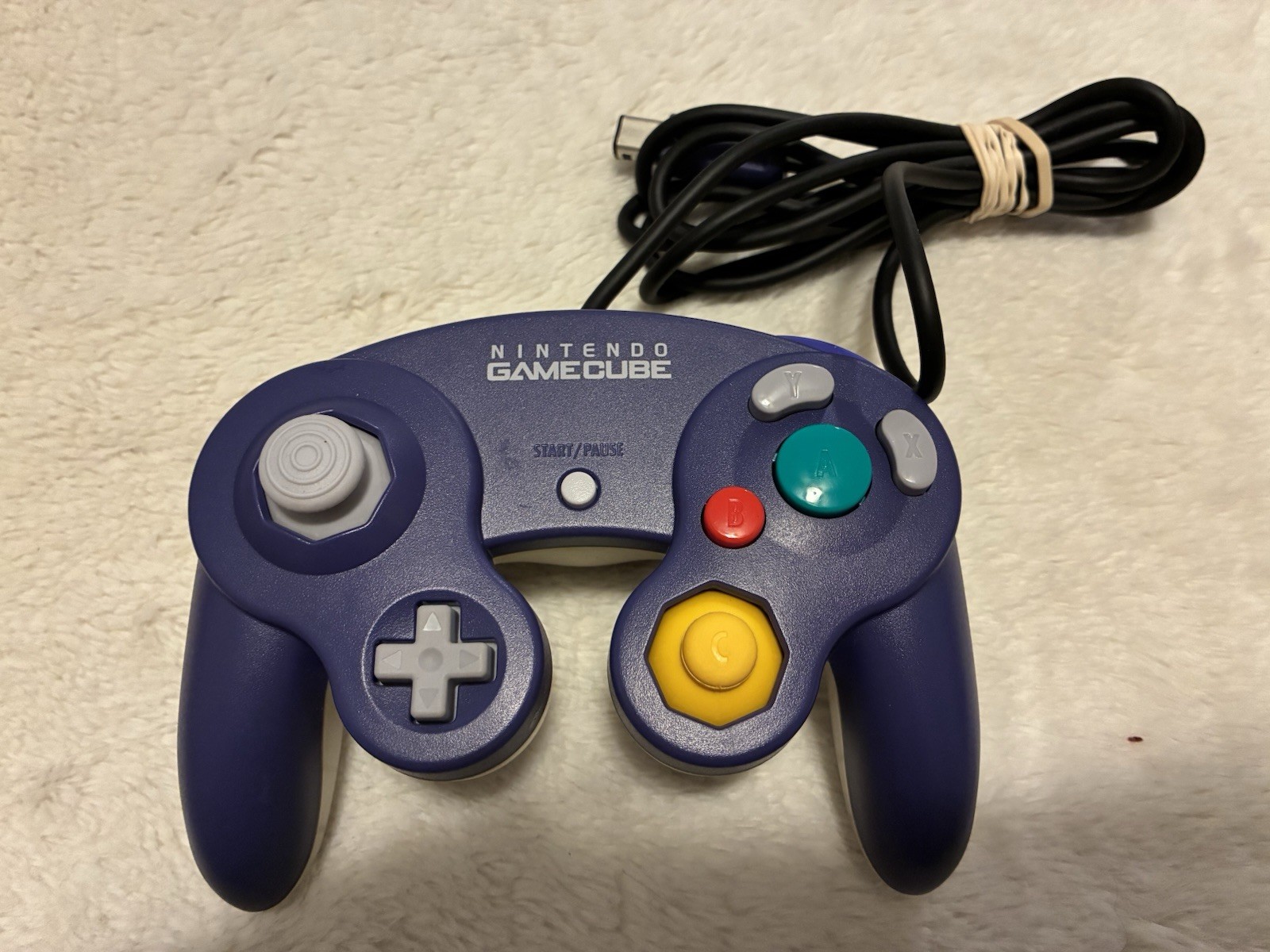 OEM Nintendo GameCube Controller Indigo Purple Clear Back DOL-003 Tested