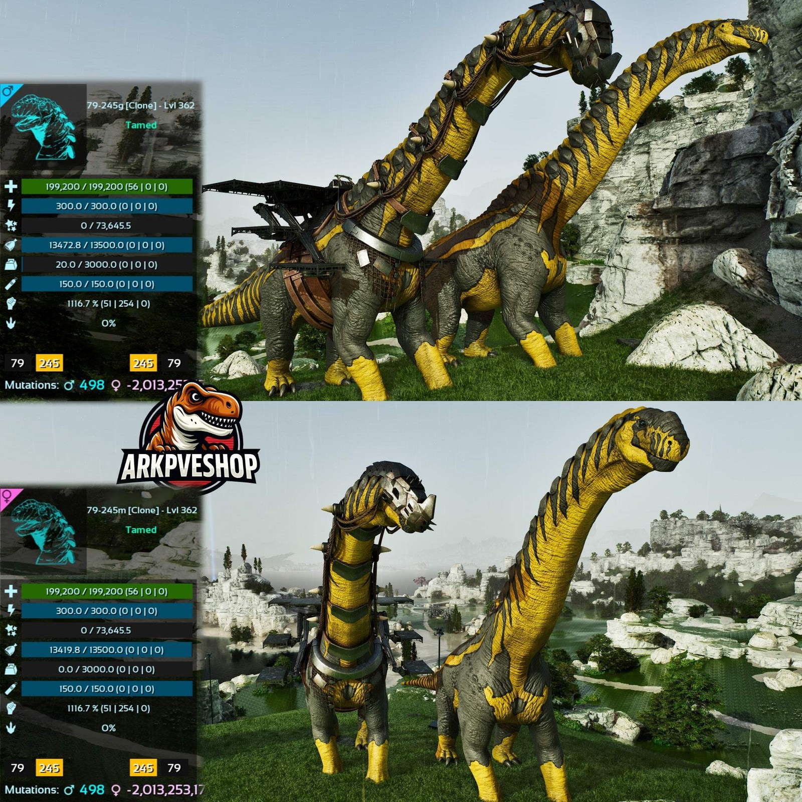 ASA PVE 🦖ARK Survival Ascended Dreadnoughtus Dreadno 362Lvl