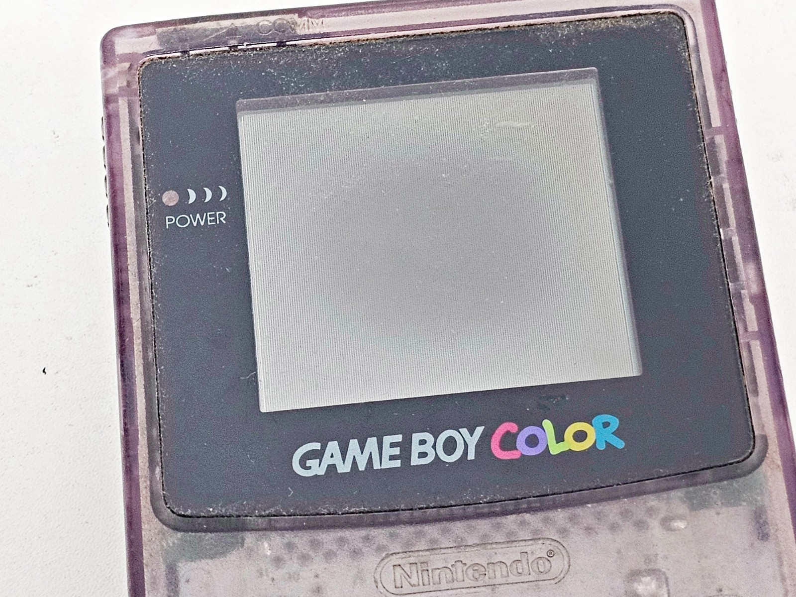 Nintendo Game Boy Color Clear Purple JUNK