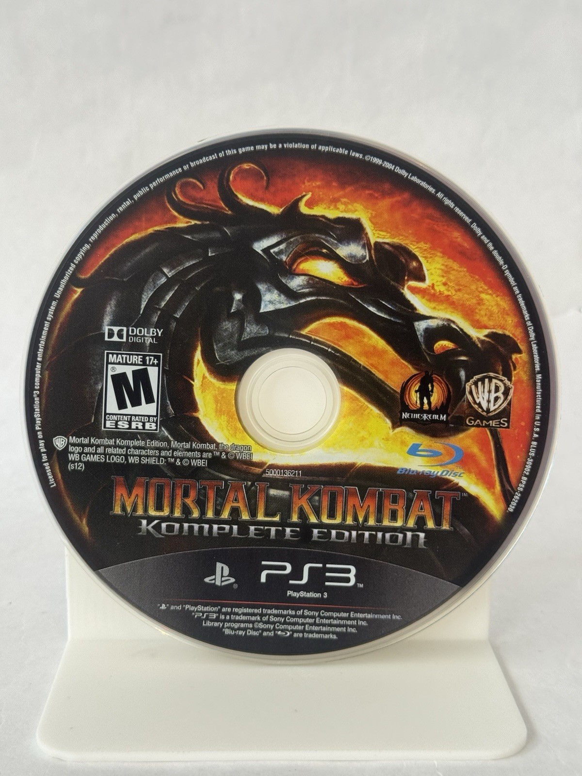 Mortal Kombat Komplete Edition – PlayStation 3 – Disc Only – Tested – Mint!