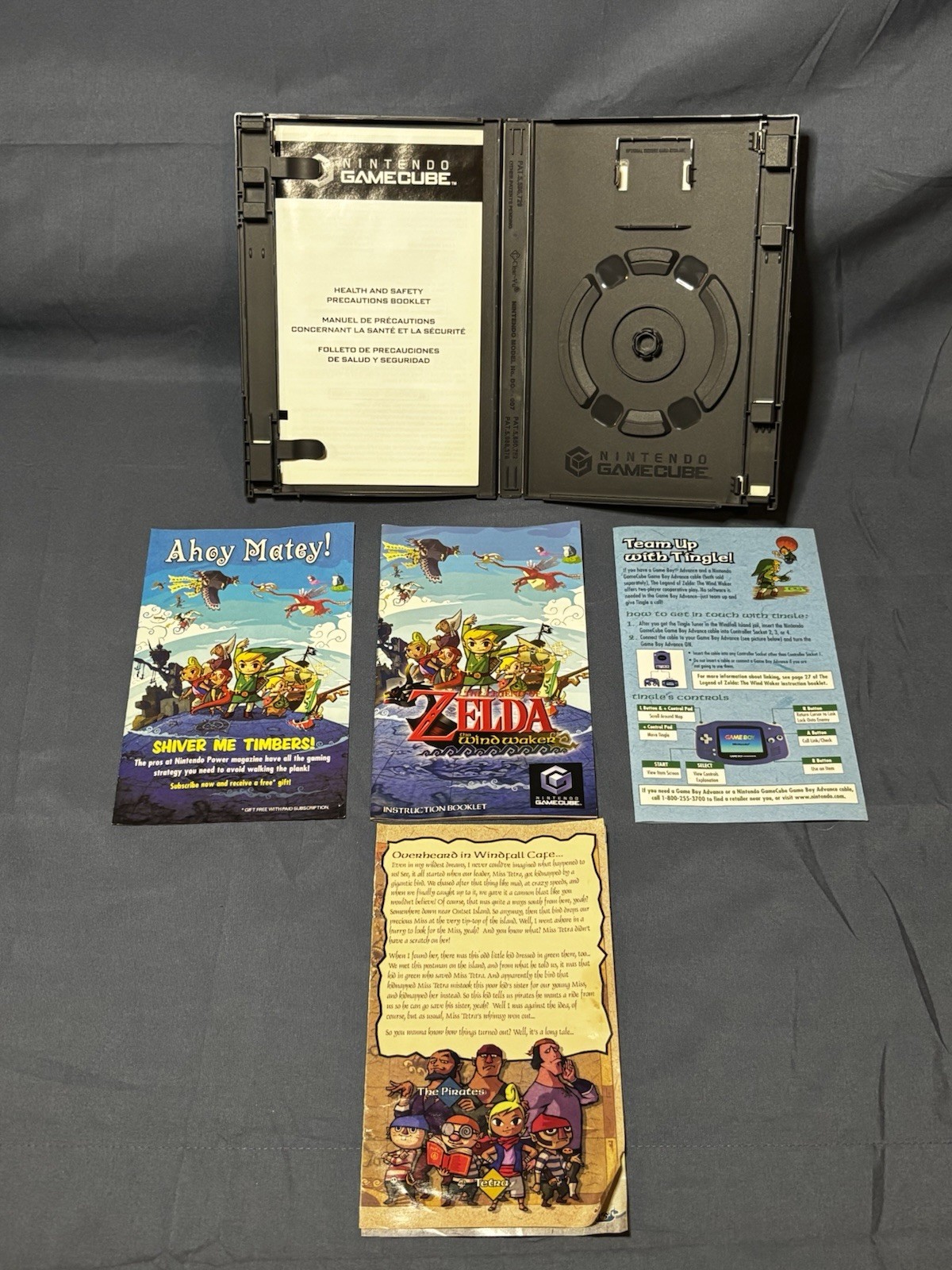 The Legend of Zelda The Wind Waker Nintendo GameCube Case, Manual & Inserts ONLY