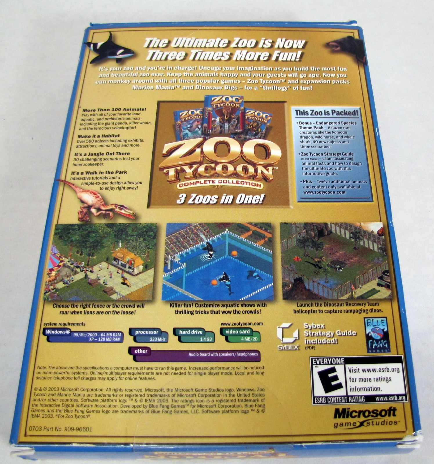 Zoo Tycoon: Complete Collection (PC, 2003) Complete In Big Box 2 Discs & Manual