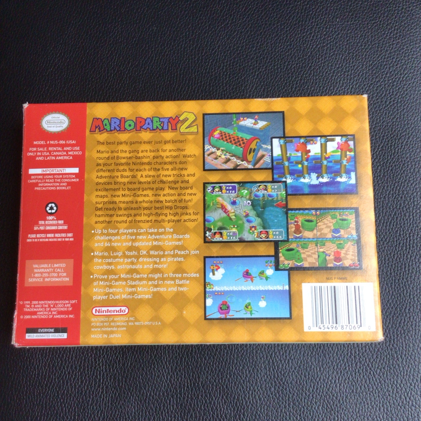 Mario Party 2 N64 Nintendo 64 Complete CIB Authentic! Very Good Condition!
