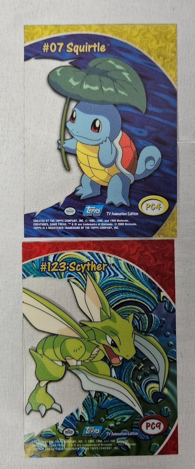 8x Topps Pokemon TV Animation Clear Chase Cards SEE PHOTOS