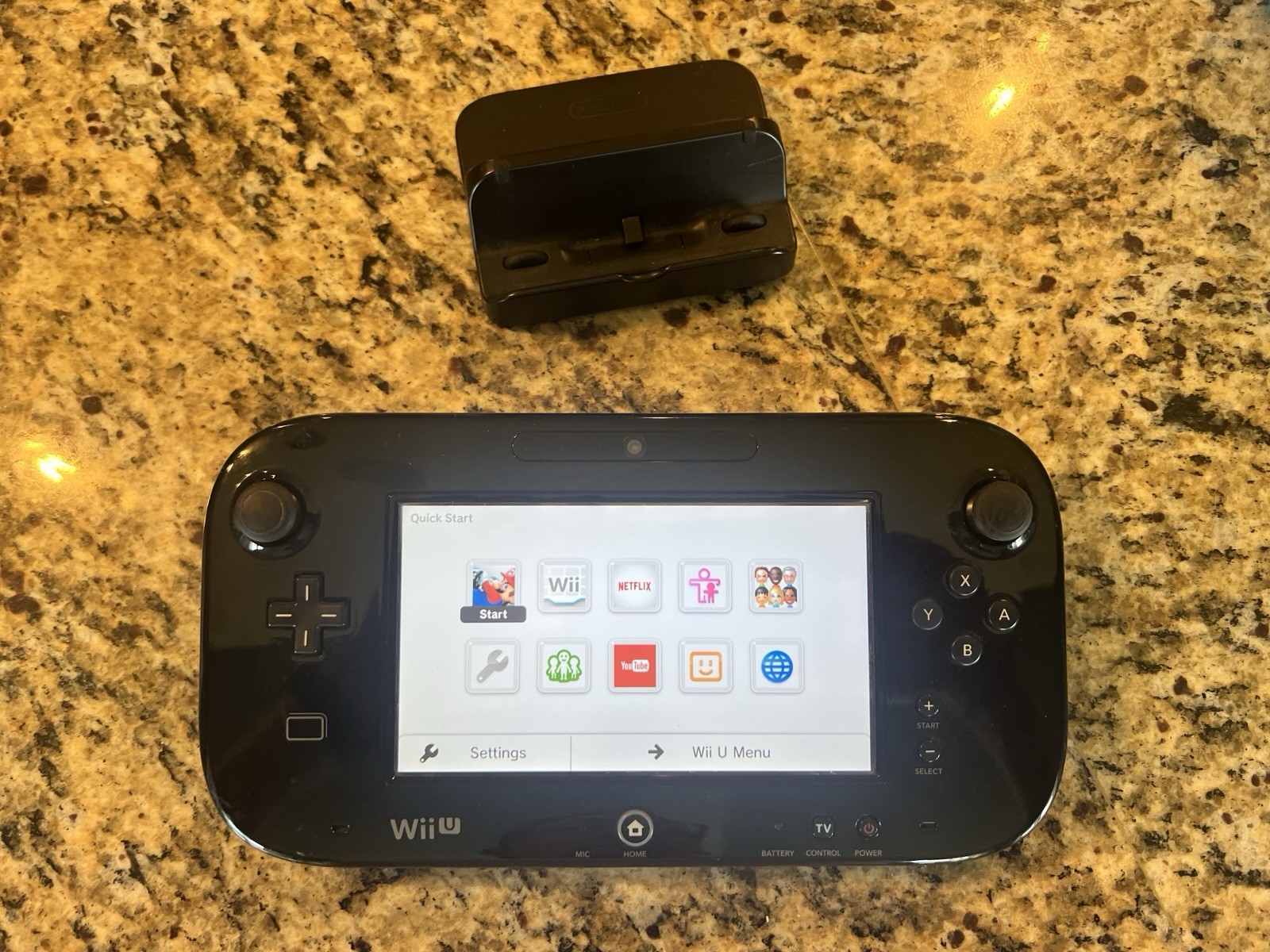 Nintendo Official Wii U Gamepad ONLY OEM Genuine WUP-010 Black