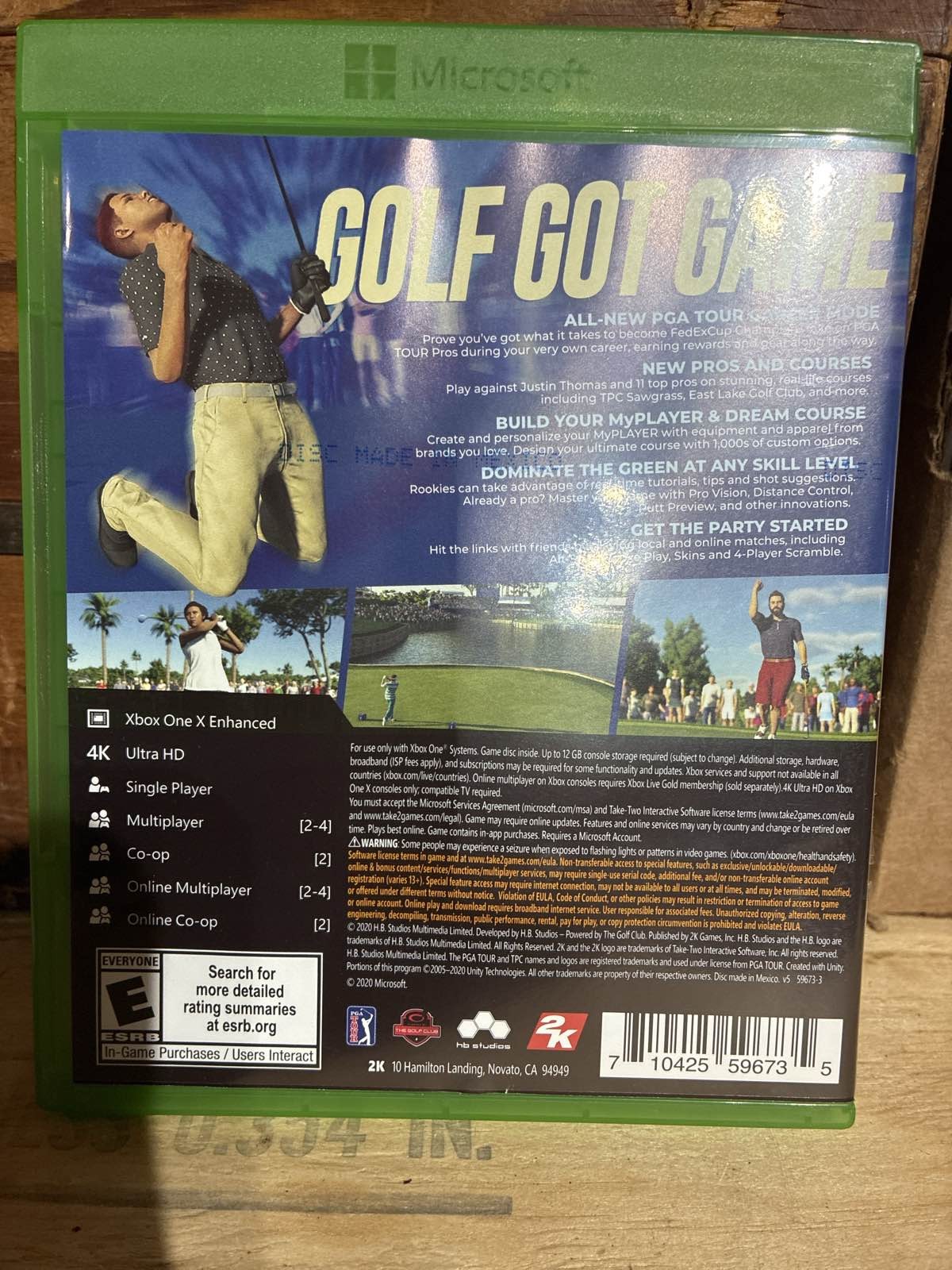 PGA Tour 2K21 Xbox One 2020 Justin Thomas Golf Game