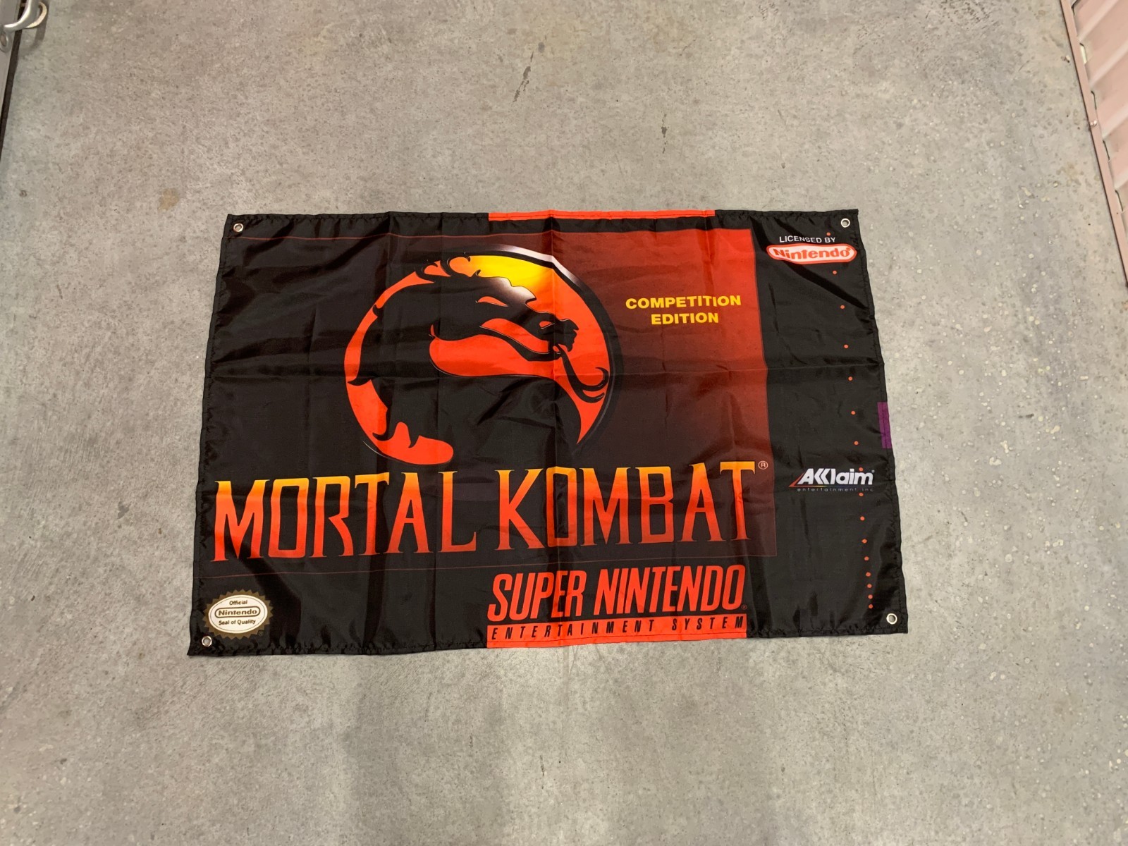 Mortal Kombat Custom Wall Flag Tapestry 2 x 3 Ft SNES