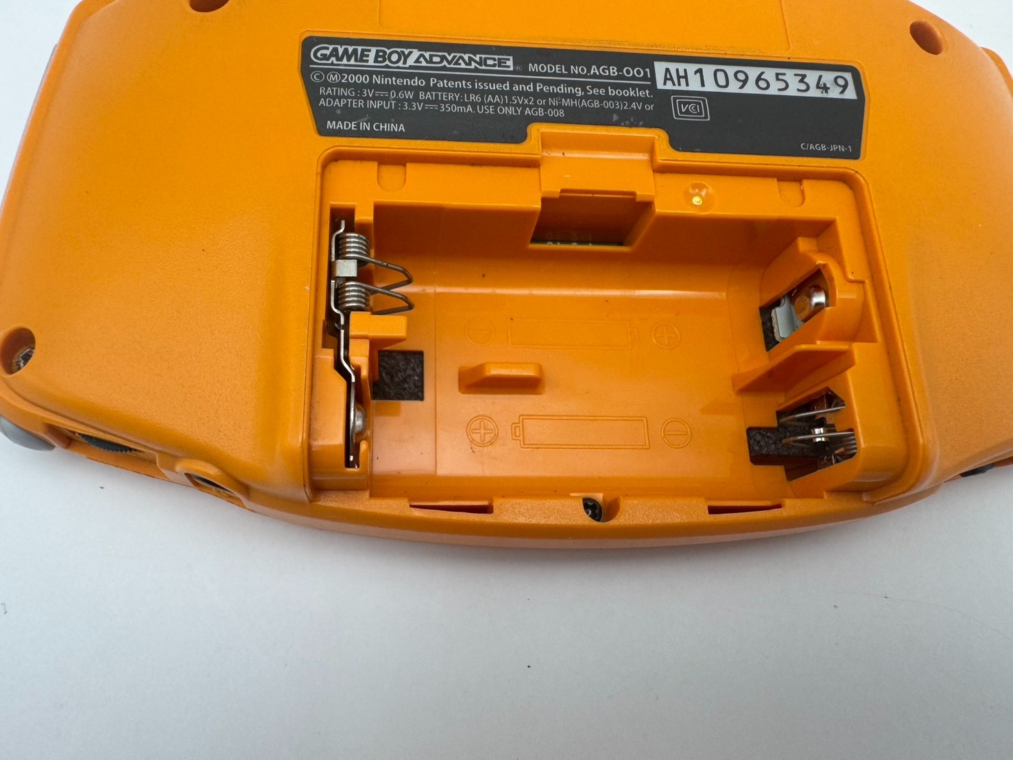 Nintendo Game Boy Advance Orange AGB-001 Console Japan Tested