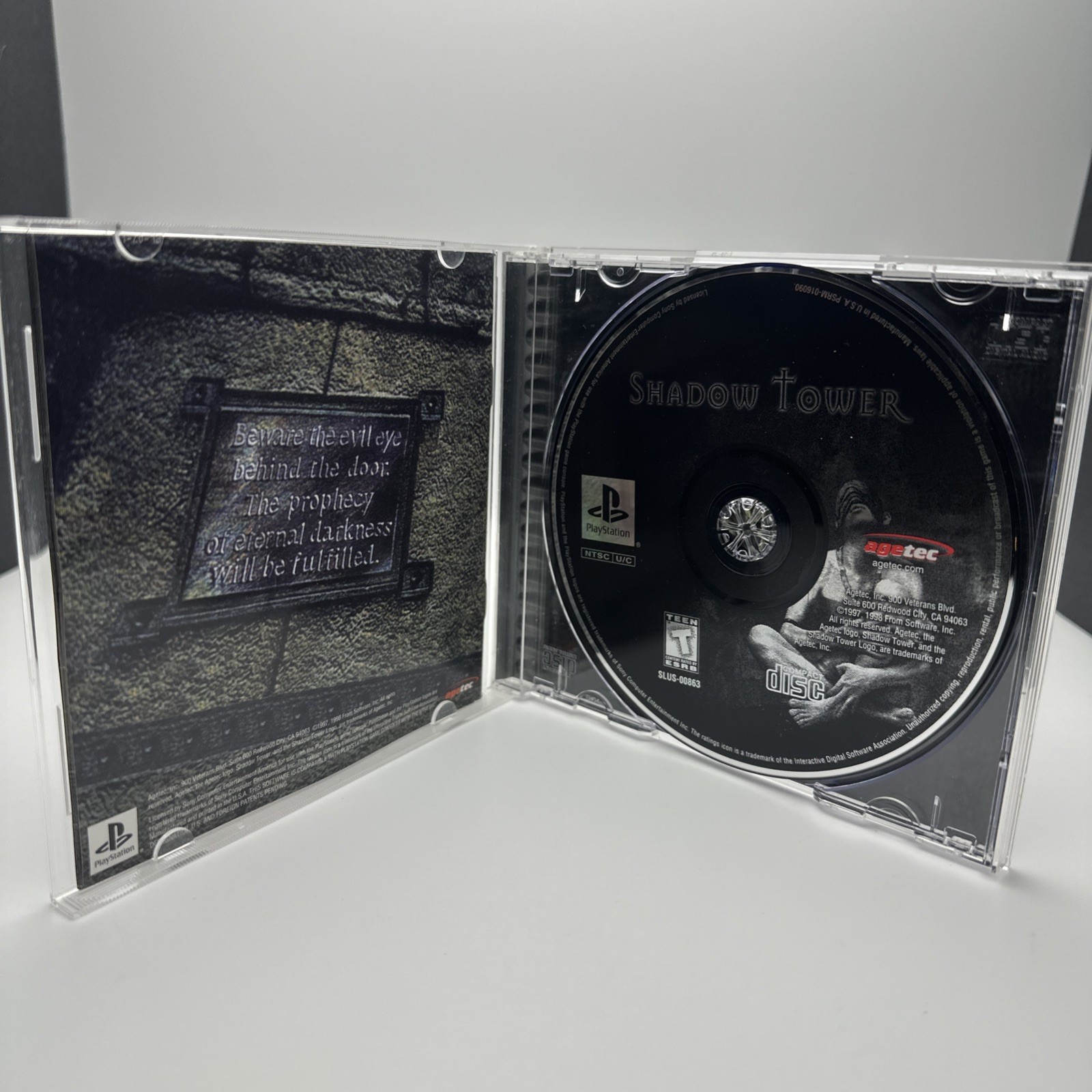 Shadow Tower PlayStation PS1 FromSoftware CIB Complete – Tested W/ Reg Card VGC