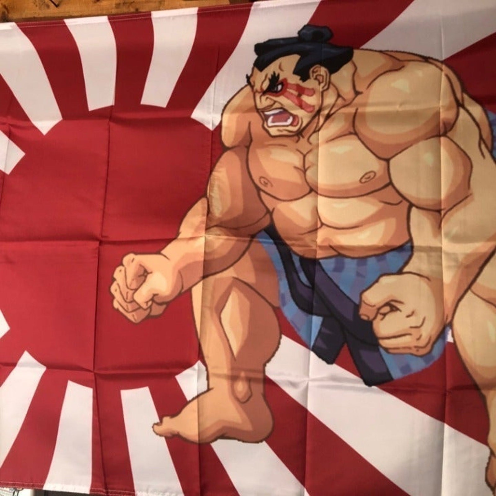 Street Fighter II Turbo 5ft E Honda Flag
