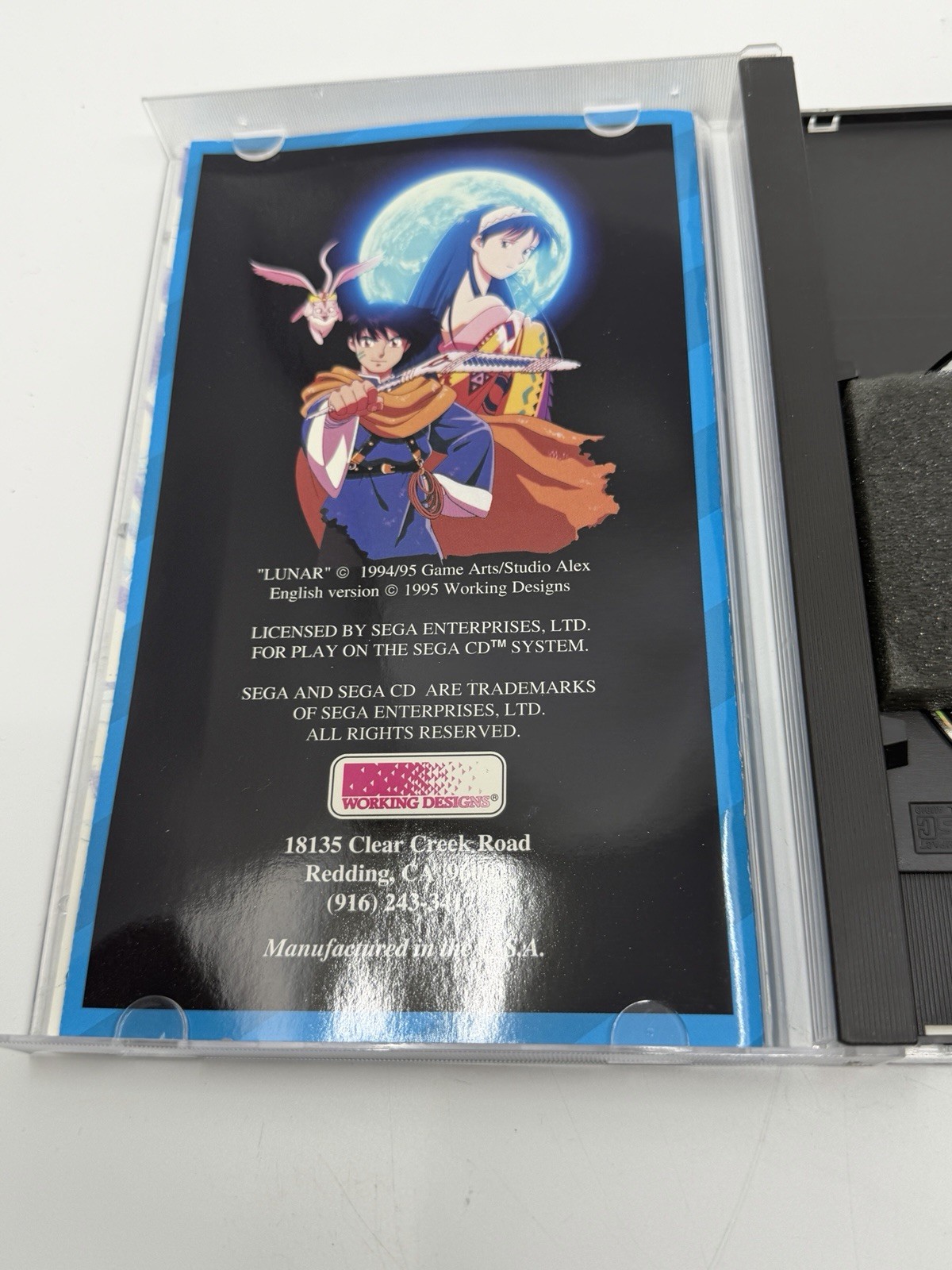 SEGA Lunar: Eternal Blue Sega CD JRPG Role Playing Game NTSC-U/C w/ Manual