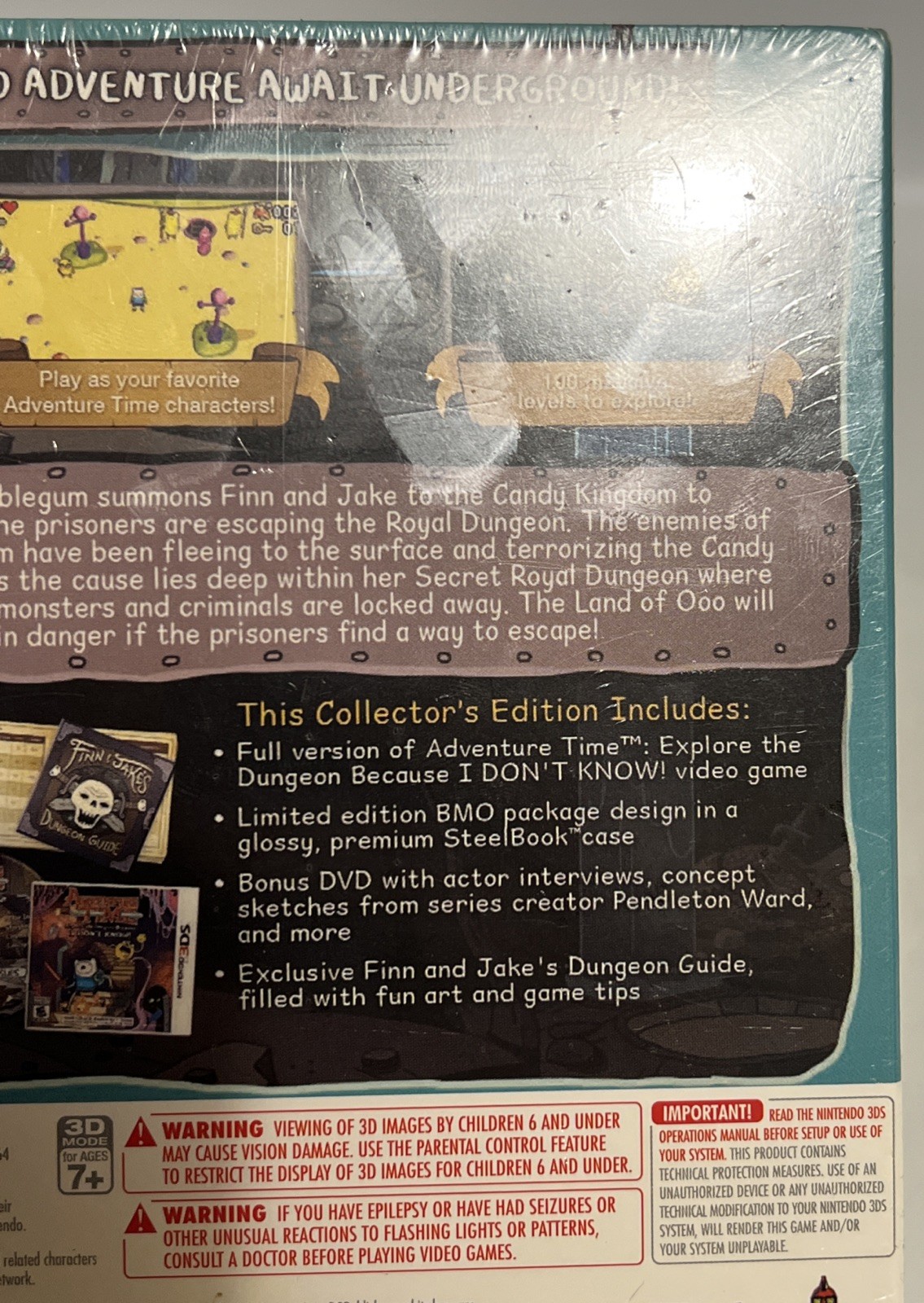 Adventure Time: Explore the Dungeon Collector’s Edition (Nintendo 3DS) New