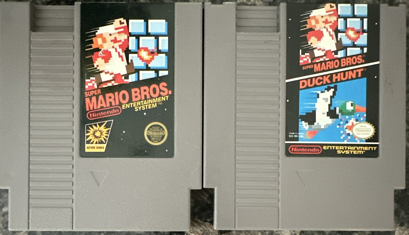 Nintendo Super Mario Bros. + Super Mario Bros./Duck Hunt NES Game Cartridges
