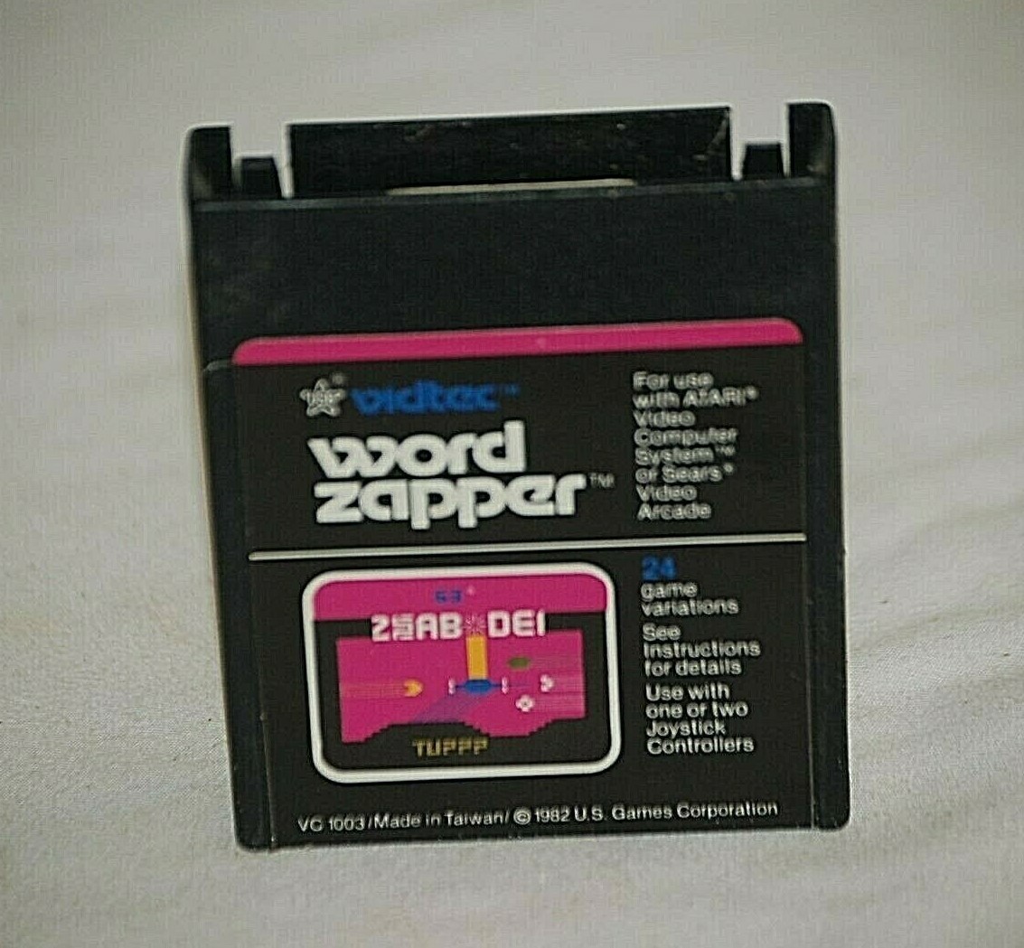 Word Zapper Atari or Sears Video Arcade GAME CARTRIDGE ONLY Vidtec 1982 Untested